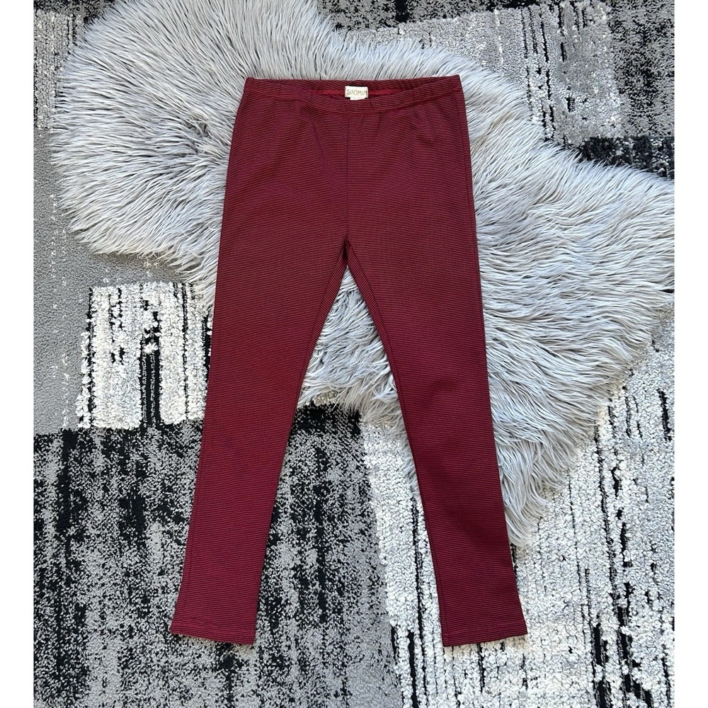 Siaomimi Girls Red Leggings With‎ Navy Stripes Size 14Y ($54)
